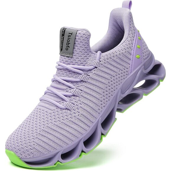 Shoes - Women's Sport Walking Running Tennis Casual Athletic Sneakers Shoes Light Purple